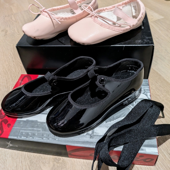 Capezio Other - 🚫 SOLD🚫Capezio Black and Pink Dress Shoes with Classic Ballet Style